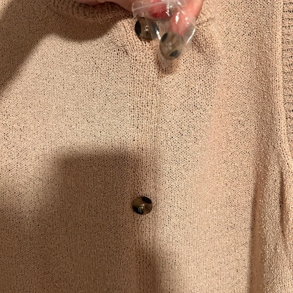 Perch by Blu Pepper Beige Sweater tank with buttons down - Picture 4 of 6